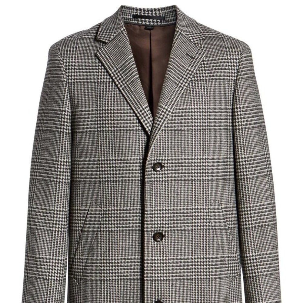 J.CREW LUDLOW GLEN PLAID TOPCOAT 36R